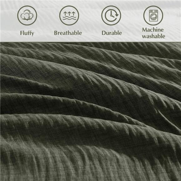 King Comforter Set - 7 Pieces Comforter King Size, Soft Solid Bedding Set - Picture 5 of 7